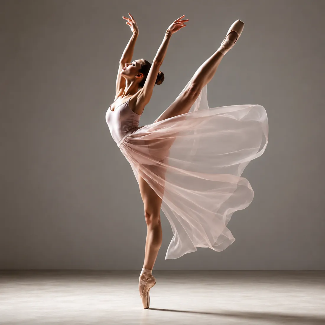 Bailarina de ballet en punta